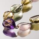 Rainbow Spindrift, 9k gold linked necklace with amethysts, citrines etc